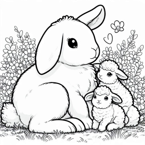 Rabbit-with-Baby-Lambs.jpg